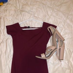 Burgundy Bodycon Dress
